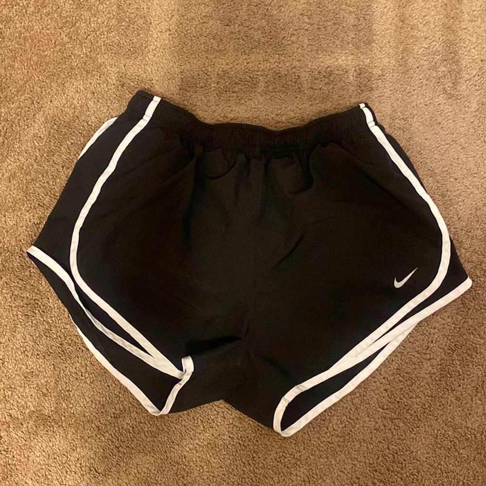 Black with white lining Nike shorts size medium